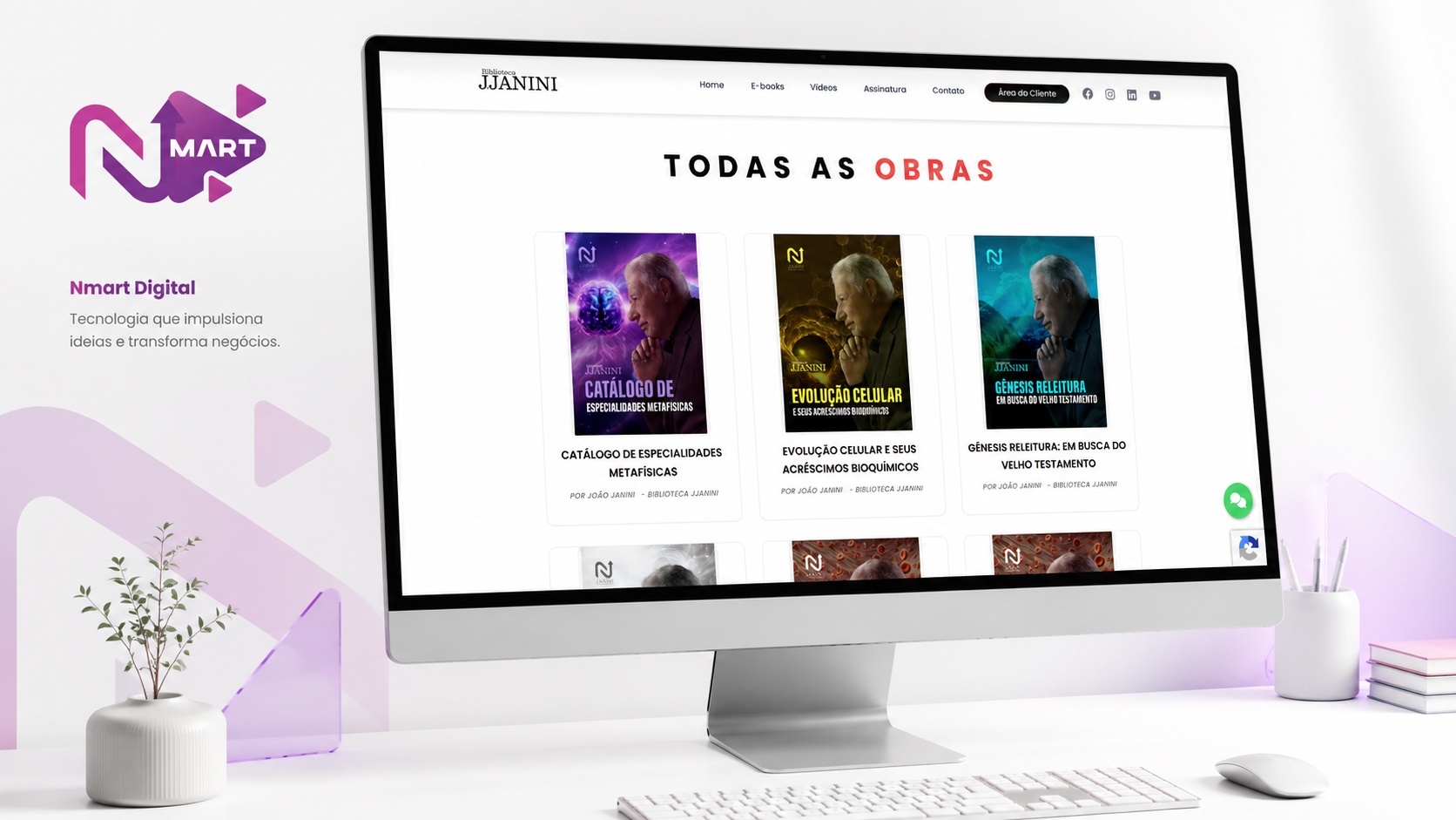 Vitrine com mais de 12 obras